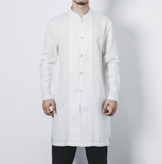Chaqueta de Botones Lino y Algodón para Hombre