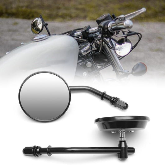 Espejo Retrovisor Retro de Metal Macizo para Motocicleta
