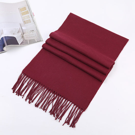 Bufanda Masculina de Color Sólido para Otoño e Invierno - Image 6