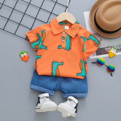 Camisa de Cuadros con Cuello Mao para Niño - Perfecta para el Verano - Image 25