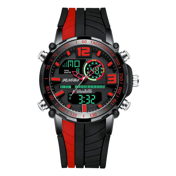 Reloj Deportivo Multifunción con Doble Pantalla para Hombre