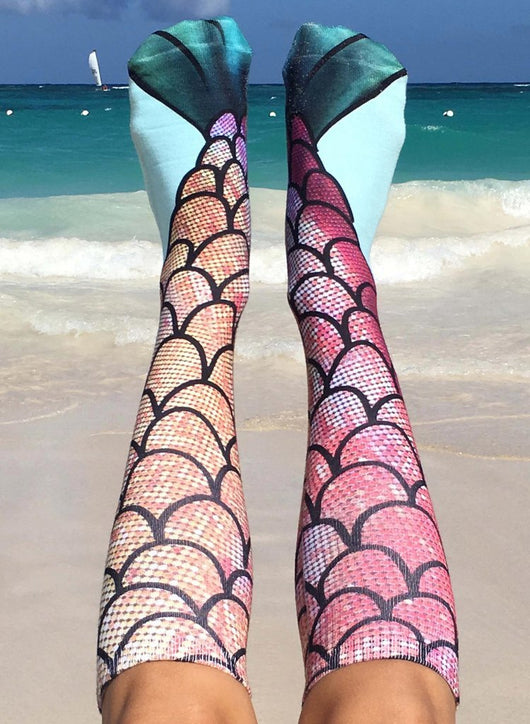 Calcetines de Baño Sirena para Vacaciones en Aguas Termales Costeras