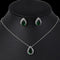 Conjunto de Aretes y Collar con Circonitas en Forma de Gota