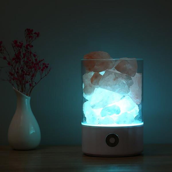 Lámpara de Sal Cristal Romántica para Dormir