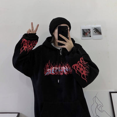 Sudadera Mujer Otoño Estampado Fuego Flamenco - Image 2