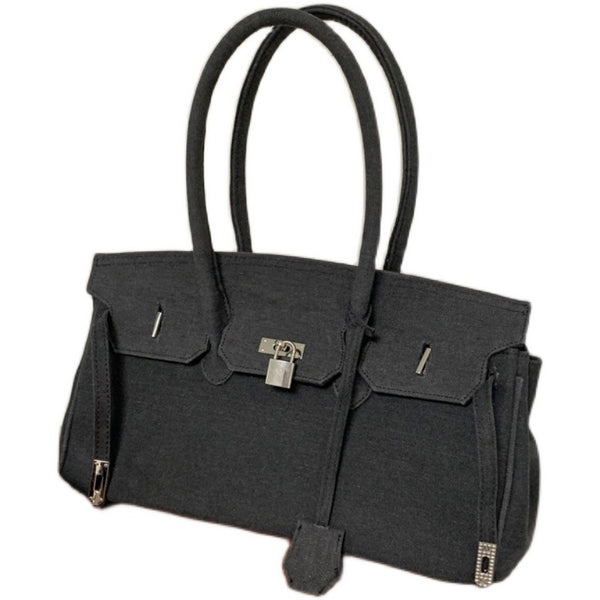 Bolsa Vintage de Tela Denim - Estilo Casual Desenfadado
