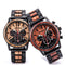 Reloj de Cuarzo con Detalles en Madera