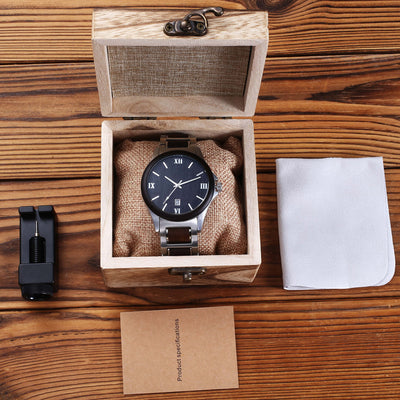 Reloj de Cuarzo para Hombre en Madera - Resistente al Agua - Image 9