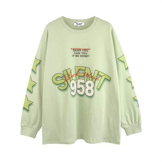 Camiseta Manga Larga Cuello Redondo con Estampado de Letras - Image 4