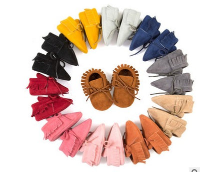 Zapatos Blandos Multicolor para Bebé con Suela Flexible y Borla - Image 2