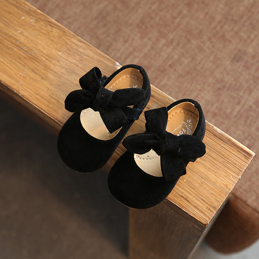 Zapatos de Cuero para Bebé Niña Primavera Otoño - Suela Suave Antideslizante con Moño - Image 5