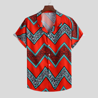 Camisa Casual Estampada con Solapa de Manga Corta - Image 12