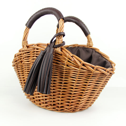 Bolsa de Mano Tejida en Ratán con Borlas - Estilo Bohemio Artesanal - Image 4