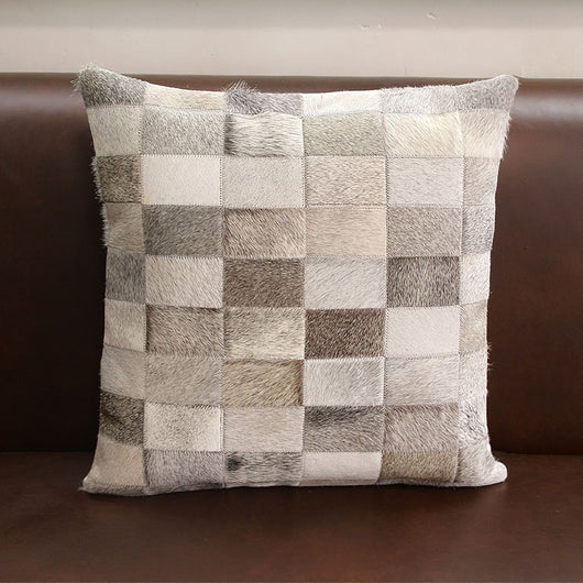 Almohada Decorativa de Piel Sintética con Tejido Entrelazado - Image 2