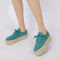 Zapatos Casuales para Mujer con Cordones y Punta Redonda