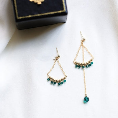 Aretes Asimétricos de Esmeralda - Image 4