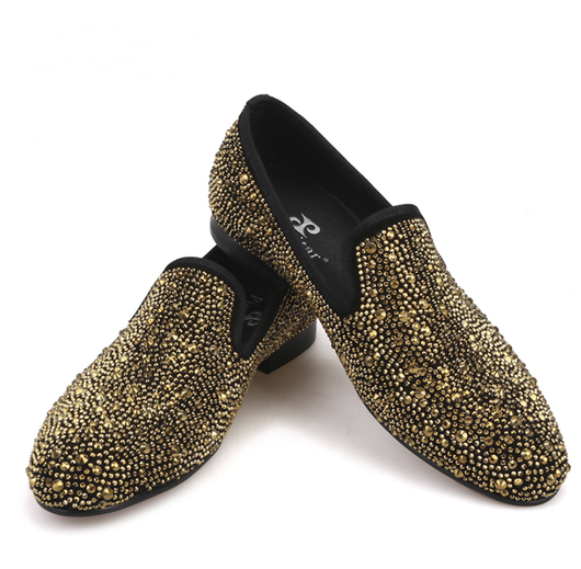 Zapatos Casuales Lefu para Hombre con Suela de Diamante Dorado y Cuero Abrasivo Negro
