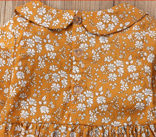 Pelele para Bebé Niña con Mangas Largas y Estampado Floral - Cierre en Espalda - Image 2