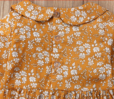 Pelele para Bebé Niña con Mangas Largas y Estampado Floral - Cierre en Espalda - Image 2