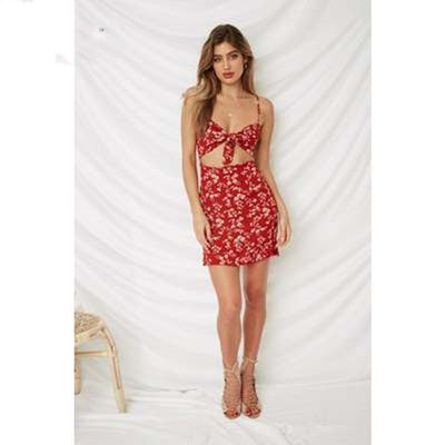 Vestido Casual de Mariposas con Rayas y Cintura Alta para Mujer