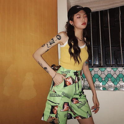 Shorts Casuales Urbanos Estilo Hip Hop para Parejas - Diseño Graffiti Verano - Image 7