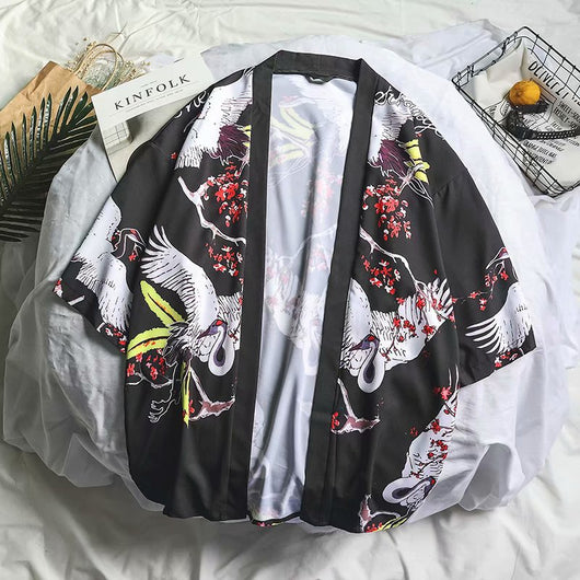 Kimono Hombre Estampado Grúa - Image 10