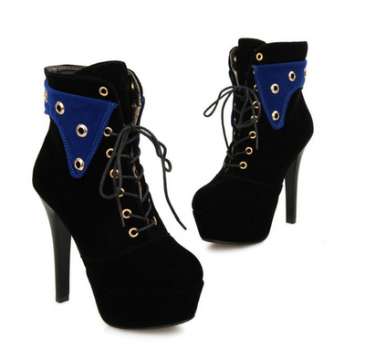 Botas Stiletto Plataforma Impermeables con Punta Redonda para Mujer - Image 7