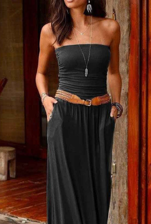 Vestido Tubo Escotado Estilo Festivo - Image 3
