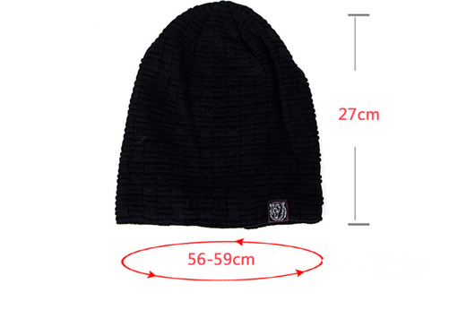 Gorro de Lana Tejida con Forro de Terciopelo para Invierno - Image 14
