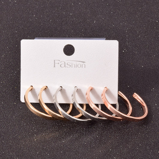 Set de Aretes Cuadrados en Aleación Metálica - Image 38