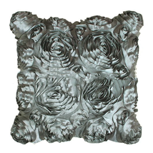 Funda de Cojín Satén con Bordado de Rosas - Image 21