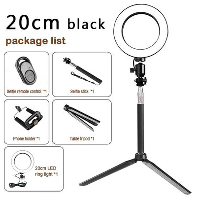 Kit de Luz Ring LED con Trípode y Soporte para iPhone y Dispositivos Apple - Image 14