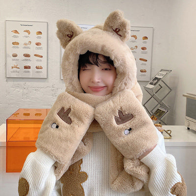 Guantes Térmicos Infantiles de Peluche con Protección para Orejas - Set de 3 Piezas - Image 10