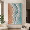 Cuadro de Playa Texturizado 3D - Pintura al Óleo Artesanal Paisaje Vacacional