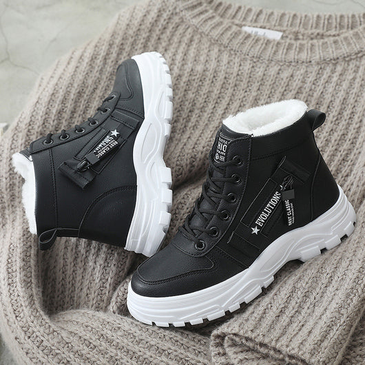 Botas Cortas de Terciopelo Cálidas para Nieve con Forro de Algodón - Image 15