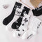 Calcetines Tube Mujer Mariposa - Diseño Cartoon Blanco y Negro