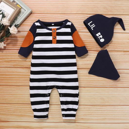 Enterizo Infantil con Diseño de Letras y Parches Estampados