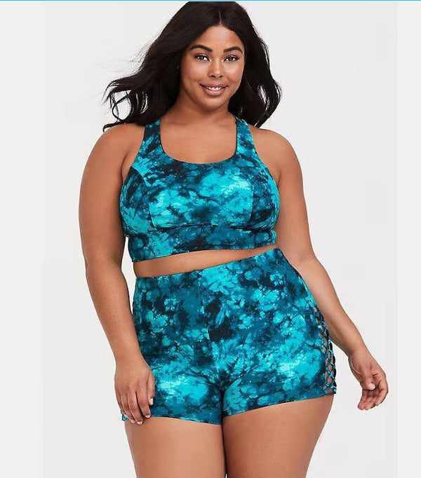 Bikini Estampado con Corte Lateral para Mujer
