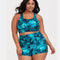 Bikini Estampado con Corte Lateral para Mujer