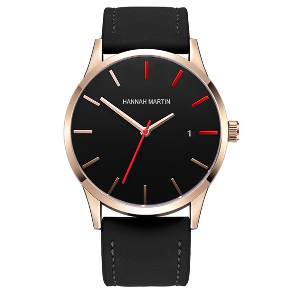 Reloj de Hombre con Esfera Grande, Pulsera Mate y Calendario - Diseño Premium Autorizado