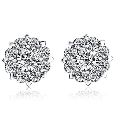 Aretes de Flores Coreanos para Mujer