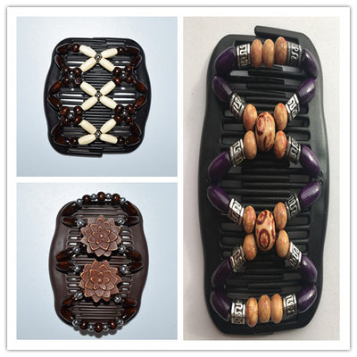 Peine Doble Elástico con Clip para Cabello - Accesorios de Moda para Mujeres