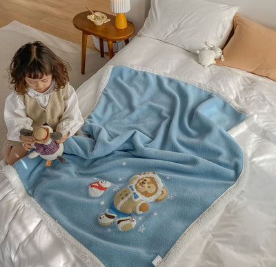 Manta Reversible de Velludo Cordero para Niños - Cobertor Suave Doble Cara - Image 24