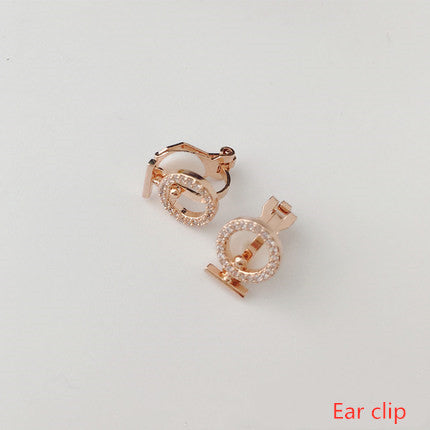 Aretes de Plata Pura Chapados en Oro Rosa - Diseño Delicado Estilo Coreano - Image 6