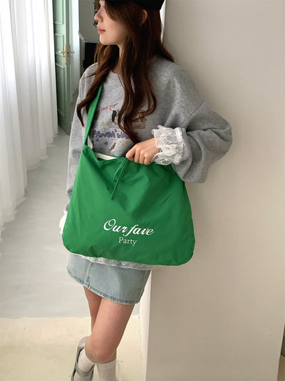 Bolsa Mensajero de Lona a Rayas con Doble Uso y Gran Capacidad - Image 22