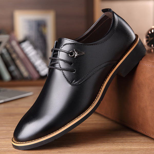 Zapatos de Cuero Transpirables Estilo Bajo