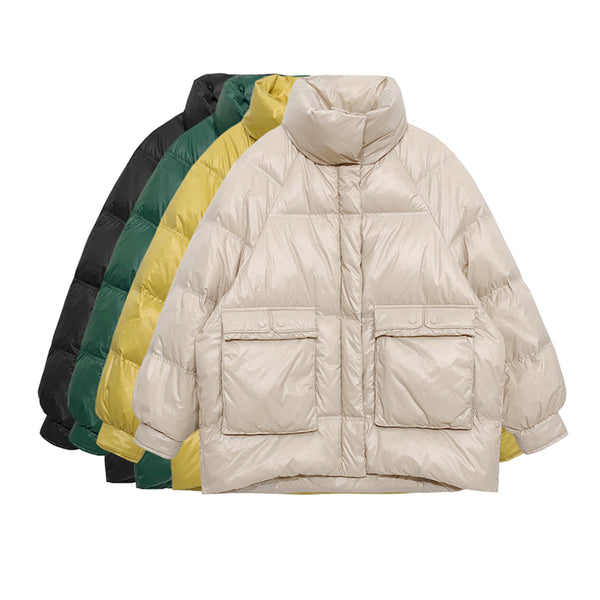 Chaqueta de plumas suelta y ultraligera