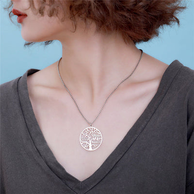 Collar Árbol de la Vida Personalizado con Nombres Familiares en Acero Inoxidable - Image 2