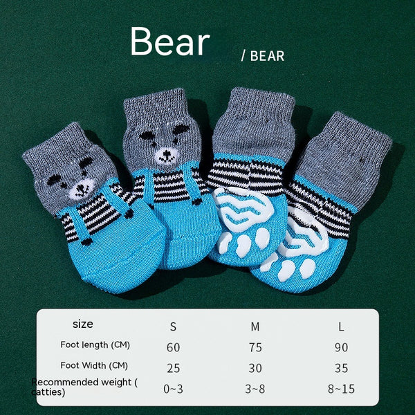 Pack 4 Calcetines Antideslizantes con Diseño Teddy Corgi Gato - Image 5