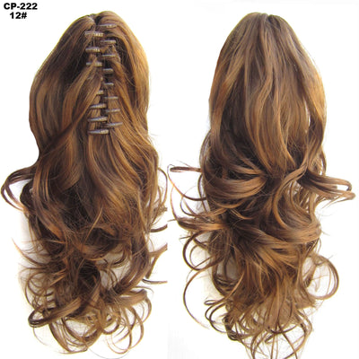 Extensión de Cabello Ondulado Largo con Clip - Peluca Postiza Gris Natural - Image 6